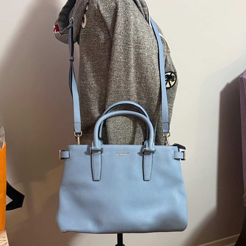 SOLD❤️Authentic Nina Ricci Sky Blue Satchel